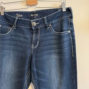 Reitmans Claire Mid-Rise Dark Blue Boot Cut Jeans